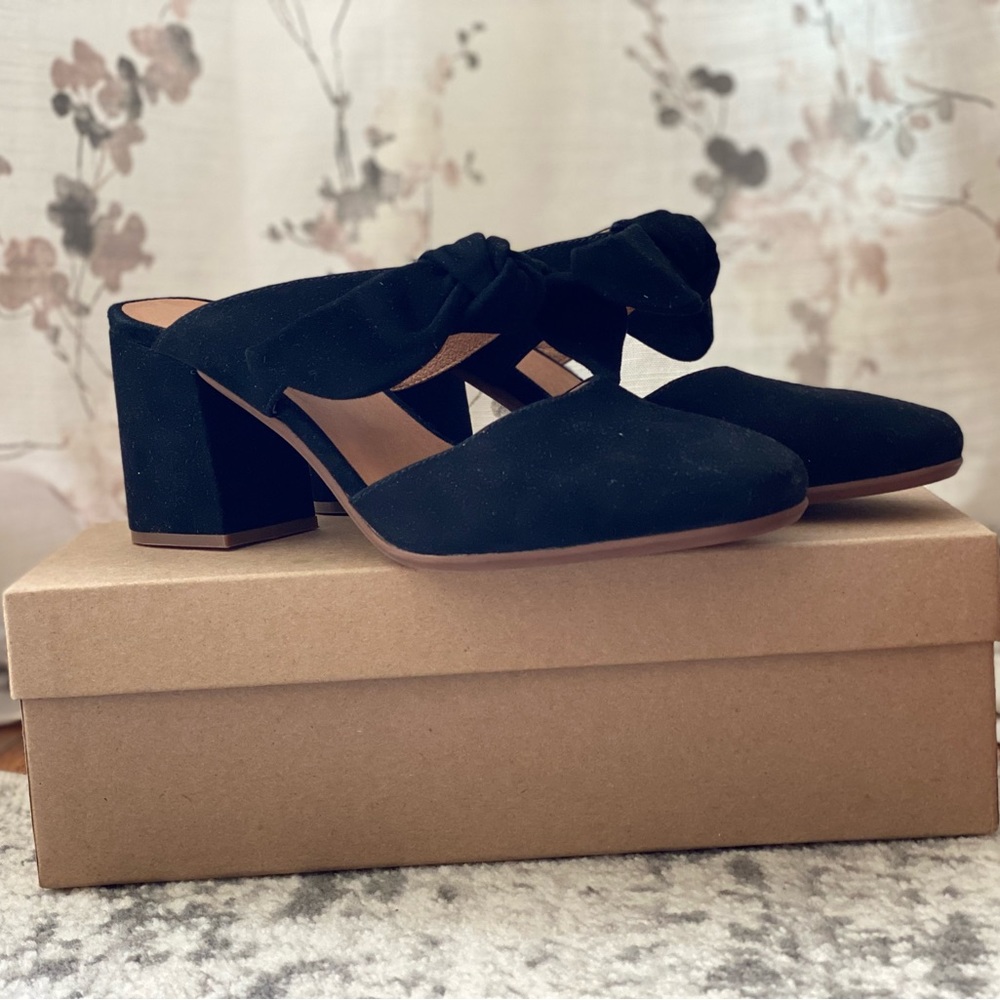 NIB Madewell Bow Block Heel 6